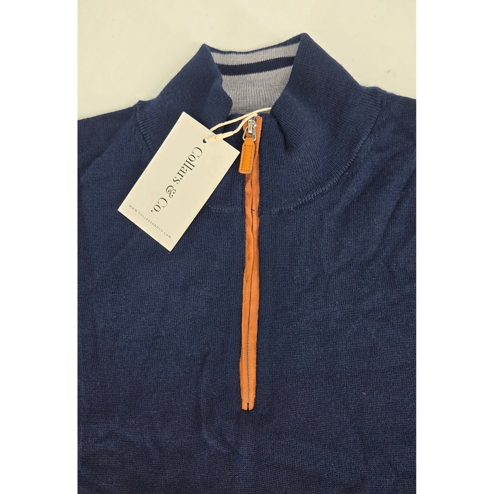 Collars and Co Cashmere Touch Australian Merino Quarter Zip Sweater Size XXL - Picture 6 of 10